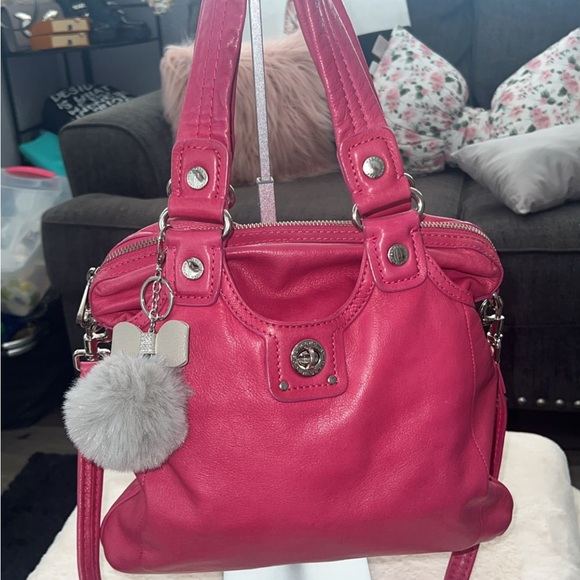 Marc by Marc Jacobs Fuchsia Soft Leather Hobo Slouchy
Shoulder Tote Handbag 🩷 - Picture 14 of 16